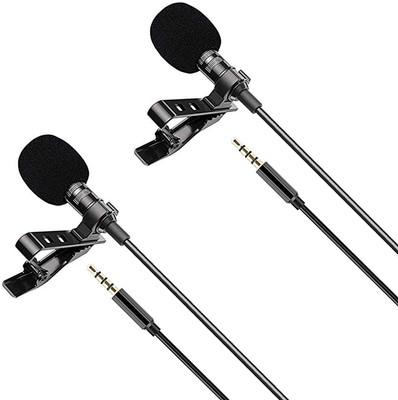 WRADER Omnidirectional 3.5mm Clip Mic for Recording Vlog ASMR and Youtube Collar Mike Microphone