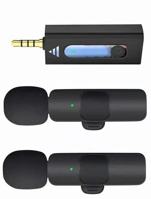MOOZMOB 3.5mm Wireless Collar Mic for Youtube Video Recording ASMR Podcast & Interview Microphone