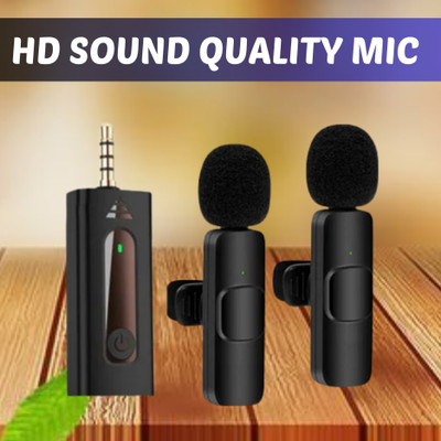 GUGGU K35 (Wireless Microphone) With Collar mic for Interview and VloggingF183 Microphone