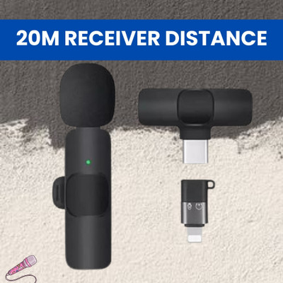 FRONY K8 Wireless Microphone, 2-in-1 Lavalier Mic with for Vlogging/YouTube/StreamZ82 Microphone