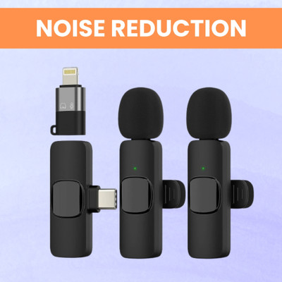 Clairbell K9 Dual (Wireless Microphone) With Bluetooth Mic & Plug for Vlogging/YouTubD405 Microphone