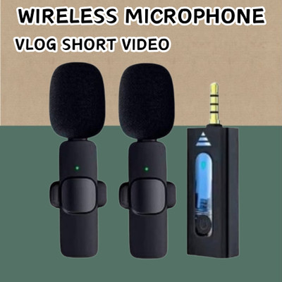 GUGGU K35 (Wireless Microphone) With Collar mic for Vlogging & Interview/RecordingF494 Microphone