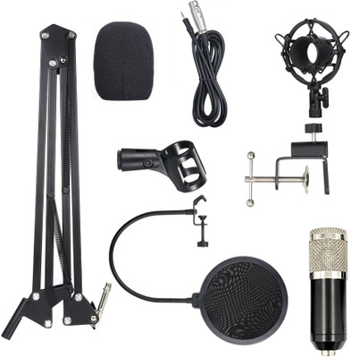 Voltegic Podcast Condenser Microphone with Boom Arm 192KHZ/24Bit Plug & Play Microphone