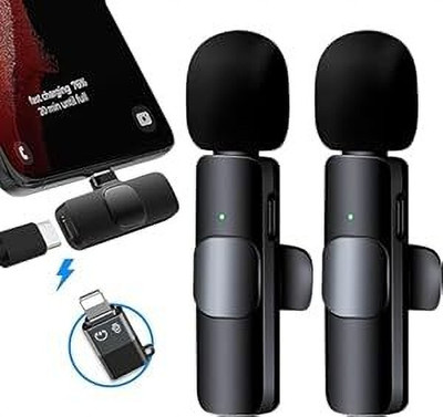 PAPLAJ ENTERPRISES K9 Mic for Android iPhone | Noise Cancel | Plug & Play | Vlog Ready Microphone