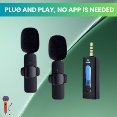 Clairbell K35 Wireless Mic With Collar Microphone forYoutube/Voice Recording/InterviewN103 Microphone