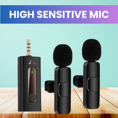 GUGGU K35 (Wireless Microphone) With Collar mic for Interview and VloggingF79 Microphone