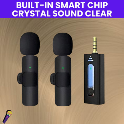 GUGGU K35 Wireless Mic With Collar Microphone for YouTube/Vloging/Voice RecordingZ39 Microphone