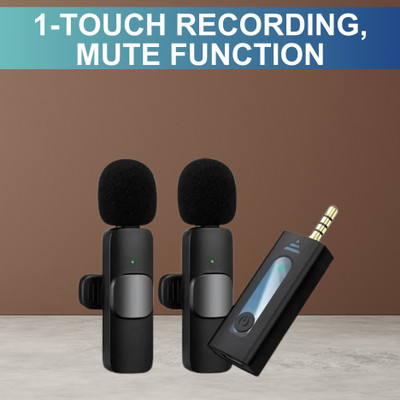 SACRO K35 (Wireless Microphone) With Collar mic for Interview and VloggingD434 Microphone