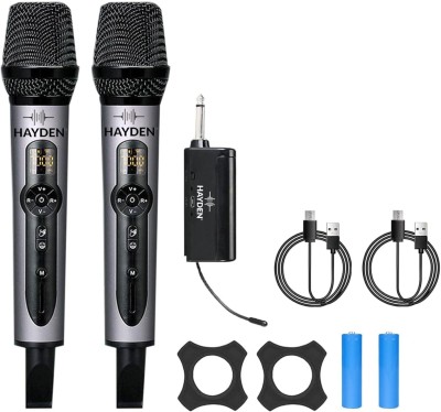 Adiohub UHF Wireless Handheld Dynamic Microphone System with Echo Control and Receiver Microphone