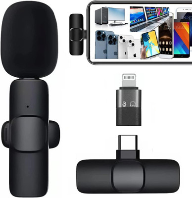 BASS BLING ® K8 Wireless Collar Mic: Perfect for Type-C Android Microphone