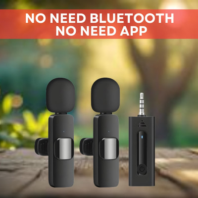 GUGGU K35 (Wireless Microphone) With Collar mic for Interview and VloggingG292 Microphone
