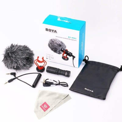 Lexical Boya MM1 Camera Microphone for Iphone Android Smartphone DSLR - Black Microphone