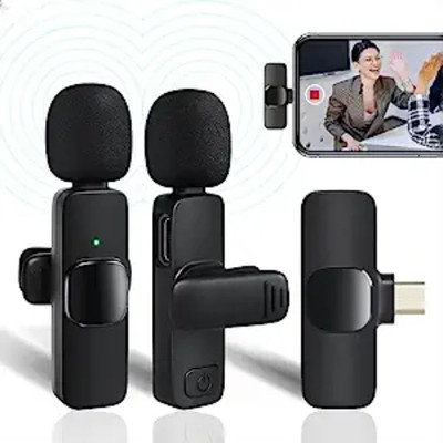 FRONY KL_546B_k9 Wireless Collar Mic iPhone/ipad & Type C Supported video recoder Microphone