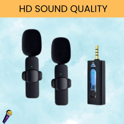 FRONY K35 Wireless Mic With Collar Microphone for YouTube/Vloging/Voice RecordingN232 Microphone