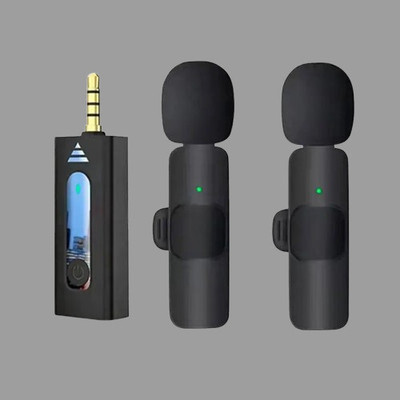 Gentle e kart K35 3.5mm Dual Receivers (2 - Mics, 1 Input) Wireless Collar Mic Lapel Lavalier Microphone
