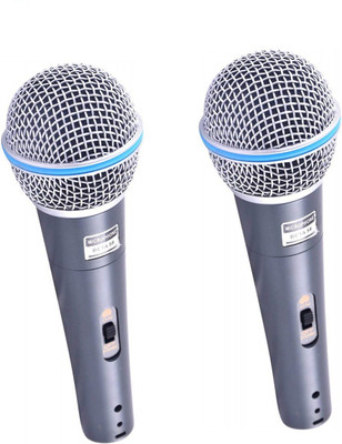 V-Audio Pro Beta 58A Dynamic Cardioid Vocal Multi-Purpose Mic with 12 Ft XLR Cable ( 2 Pcs ) Microphone