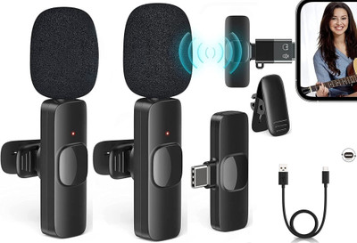 BASS BLING BEst Buy K9 Dual Wireless Lavalier Microphone for Interview Recording,Live Microphone
