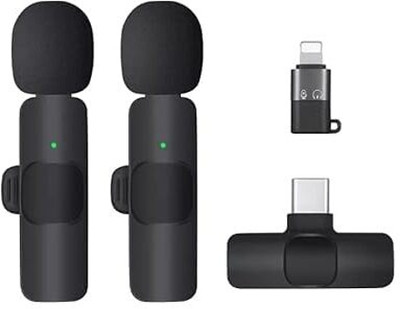 MOBONE K9 Dual Wireless Mic Noise Cancellation for All iPhone And Android Devices Microphone