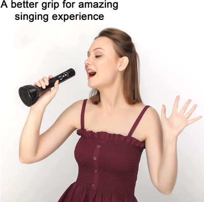 kawna Wireless Singing Mike Multi-function Bluetooth Karaoke With Microphone Speaker Microphone