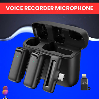 Clairbell J13 Wireless Microphone With Dual Channel Mic for Vlogging/YouTube/StreamingE374 Microphone