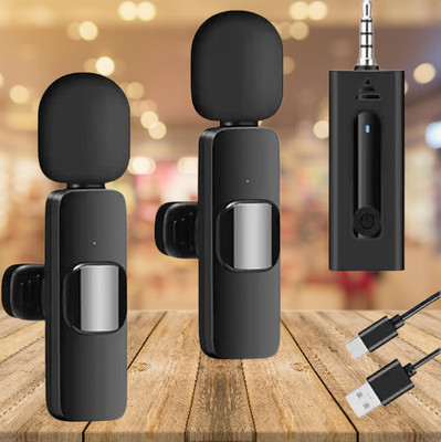 MOBONE ® K-35 3.5mm Aux Dual Receivers (2-Mics, 1 Input) Wireless Collar Microphone