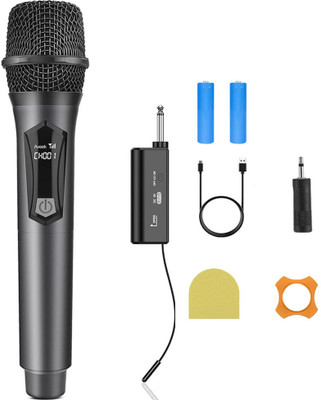 Mocking Bird UHF Wireless Microphone w/ Cordless Receiver Handheld Dynamic Mic Karaoke Mic Microphone