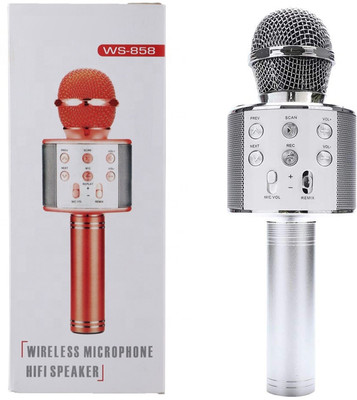 Qaz WS-858 Wireless Handheld Bluetooth Mic with Speaker Microphone