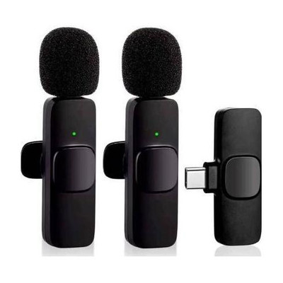 MOBIZAC Mobile Collar Microphone K9 for Vlogging Recording Podcast ASMR Interviews Youtube Video Making Microphones Wireless(Black)