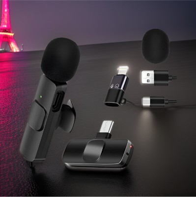 GUGGU 60v_K8 Wireless Mic Set: Type-C & iPhone Compatible Livestream & Video Recording Microphone