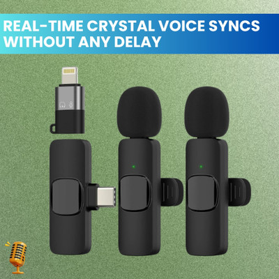 GUGGU K9Dual Wireless Microphone Plug& Bluetooth Collar Mic forLive Stream/YoutubeO475 Microphone