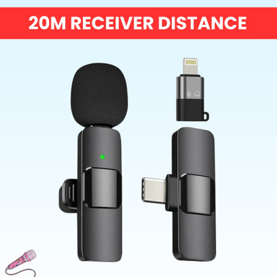 FRONY K8 Wireless Microphone, 2-in-1 Lavalier Mic with for Vlogging/YouTube/StreamZ13 Microphone