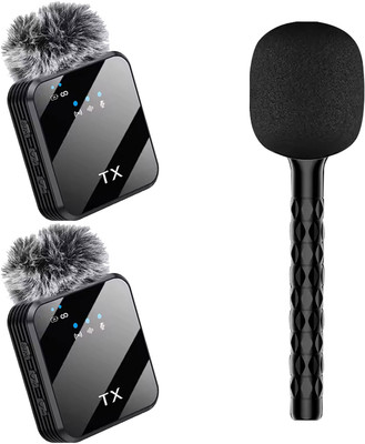 WRADER Handheld Stick with Professional Wireless Mic for Interviews Recording, Vlog Microphone