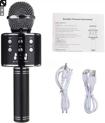 Bashaam A1006 WS858 Pro Handheld Microphone &Speaker Color may Very (Pack of 1) Microphone