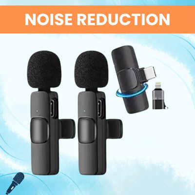 SACRO K9 Dual Wireless Microphone, Bluetooth Collar Mic for Interview/YouTubeP343 Microphone