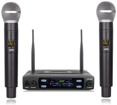 Adiohub UHF Wireless Microphone Handheld Microphone Wireless with Rechargeable Receiver Microphone