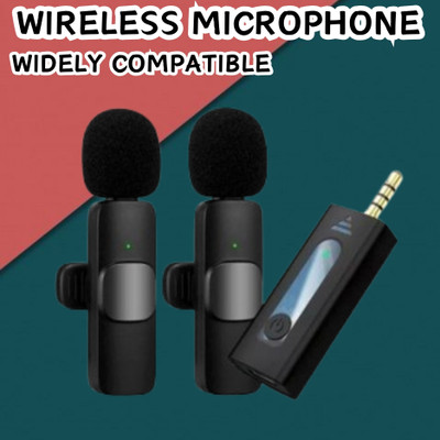 GUGGU K35 (Wireless Microphone) With Collar mic for Vlogging & Interview/RecordingE397 Microphone