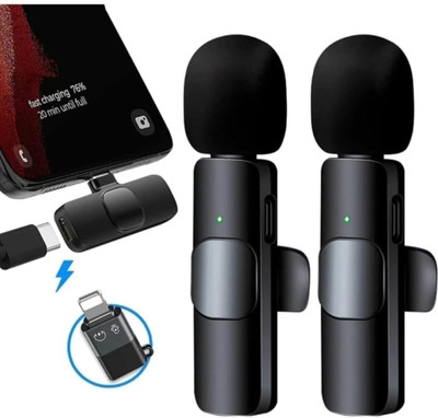 MOBONE K9 Dual Wireless Microphone Plug and Play No Need App Microphone