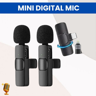 GUGGU K9Dual Wireless Microphone Plug& Bluetooth Collar Mic forLive Stream/YoutubeI350 Microphone