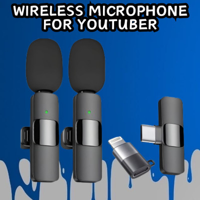 GUGGU K9 Dual (Wireless Microphone)Plug & Bluetooth Collar Mic for YouTub/VloggingC323 Microphone