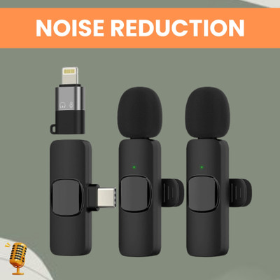 GUGGU K9Dual Wireless Microphone Plug& Bluetooth Collar Mic forLive Stream/YoutubeO483 Microphone
