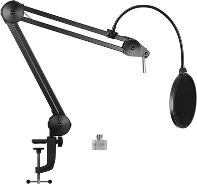 Urban Infotech Microphone Stand with Pop Filter, Heavy Duty Mic Stand Microphone