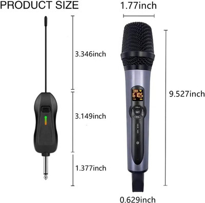 Adiohub Echo UHF Wireless Handheld Dynamic Microphone System with Echo Control Microphone
