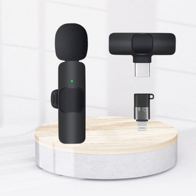 Clairbell K8 Wireless Microphone Receiver With Recording Clip Mic for Vlogging/YouTubeQ80 Microphone