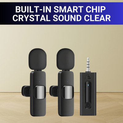 GUGGU K35 (Wireless Microphone) With Collar mic for Interview and VloggingF471 Microphone