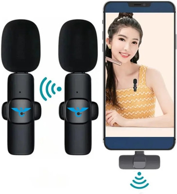 LOQIUM k9 dual wireless collar microphone ,mike youtubers,vloggers ,video recoding Microphone