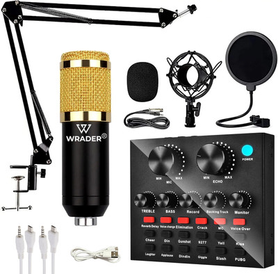 MOOZMOB Professional Studio Condenser Mic Kit for Video Recording, Interviews, Podcast Microphone