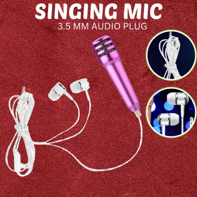 Clairbell Wired (Microphone) for Singing, Corded Karaoke Mic For all Smart Phones V117 Microphone