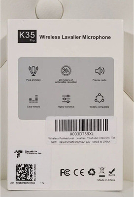 Clairbell KL109-MIC145-K35 3.5 MM WIRELESS MICROPHONE PLUG & PLAY FOR YOUTUBE Microphone