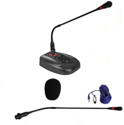 Adiohub Desktop Gooseneck Wired Microphone with Echo Button and Volume Control Microphone