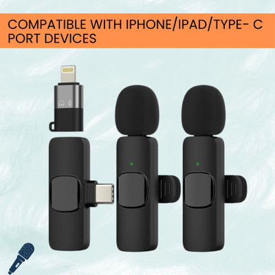 SACRO K9 Dual Wireless Microphone, Bluetooth Collar Mic for Interview/YouTubeP298 Microphone